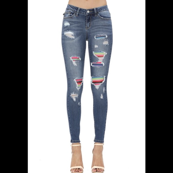 Judy Blue Denim - NWT Serape Skinny Jeans